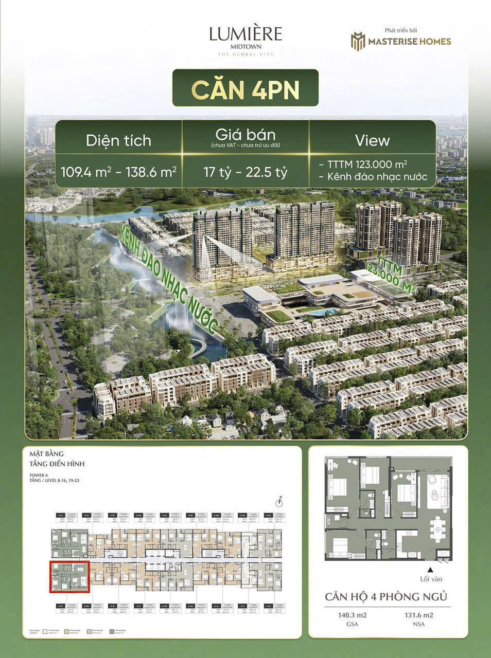 BOOKING CĂN HỘ LUMIERE MASTERI 4 CAN 4PN